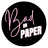 BAD ON PAPER, DELIGHTFULLY OFFENSIVE GREETING CARDS logo